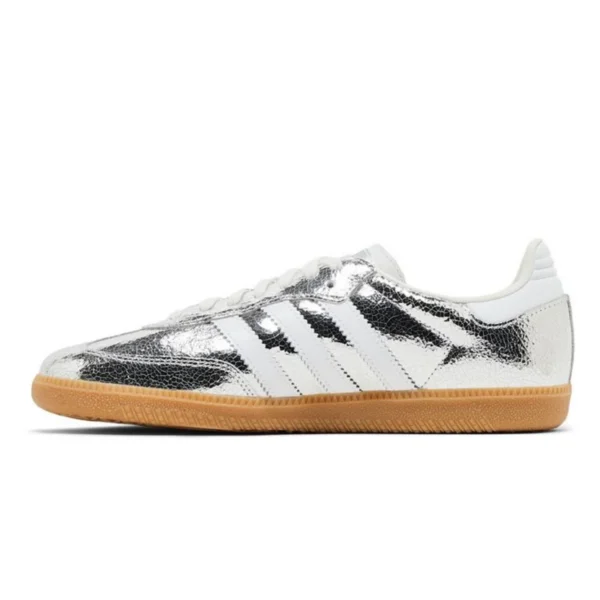 Adidas Samba OG "Silver Metallic Cracked Leather"