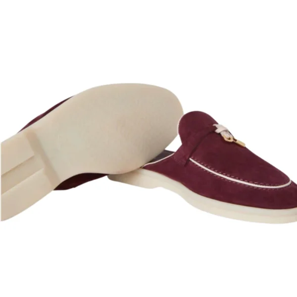 Loro Piana Summer Charms Walk Loafer Burgundy