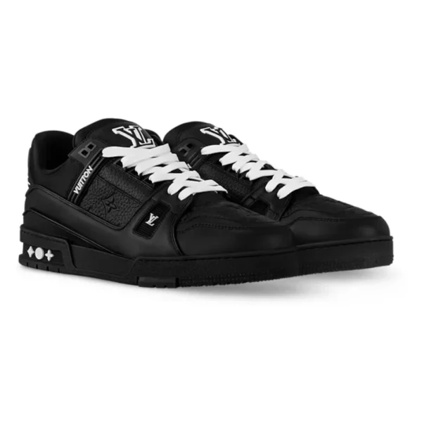 Louis Vuitton Trainer – Black Embossed Monogram